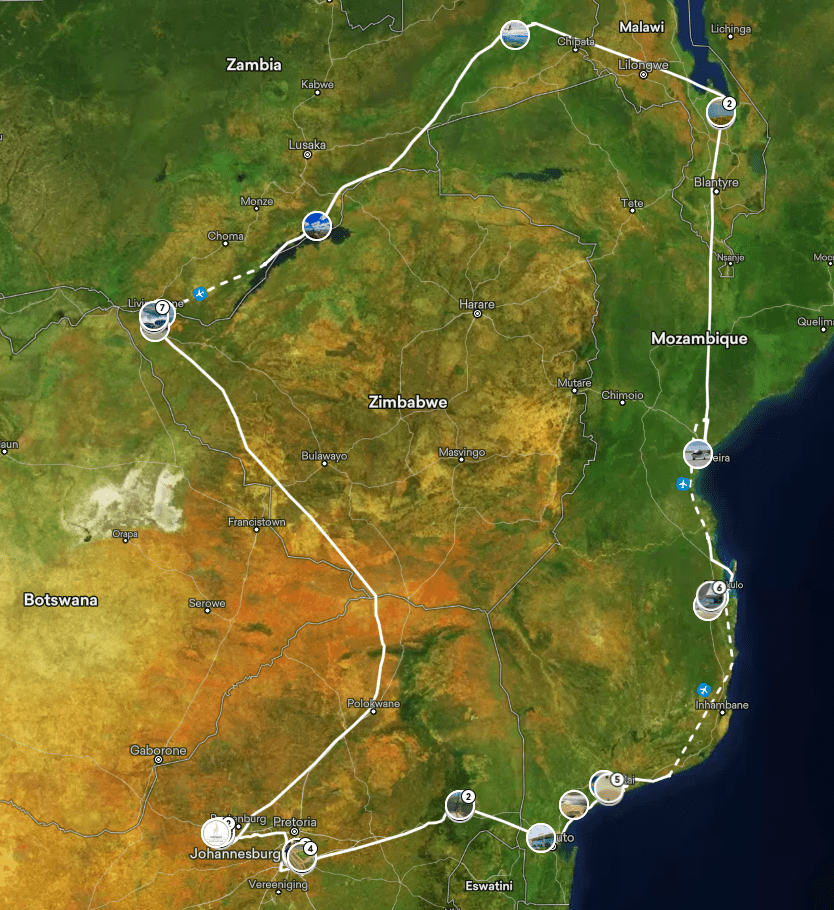 Aero-Safari – Mozambique, Malawi, Zimbabwe – March 2026
